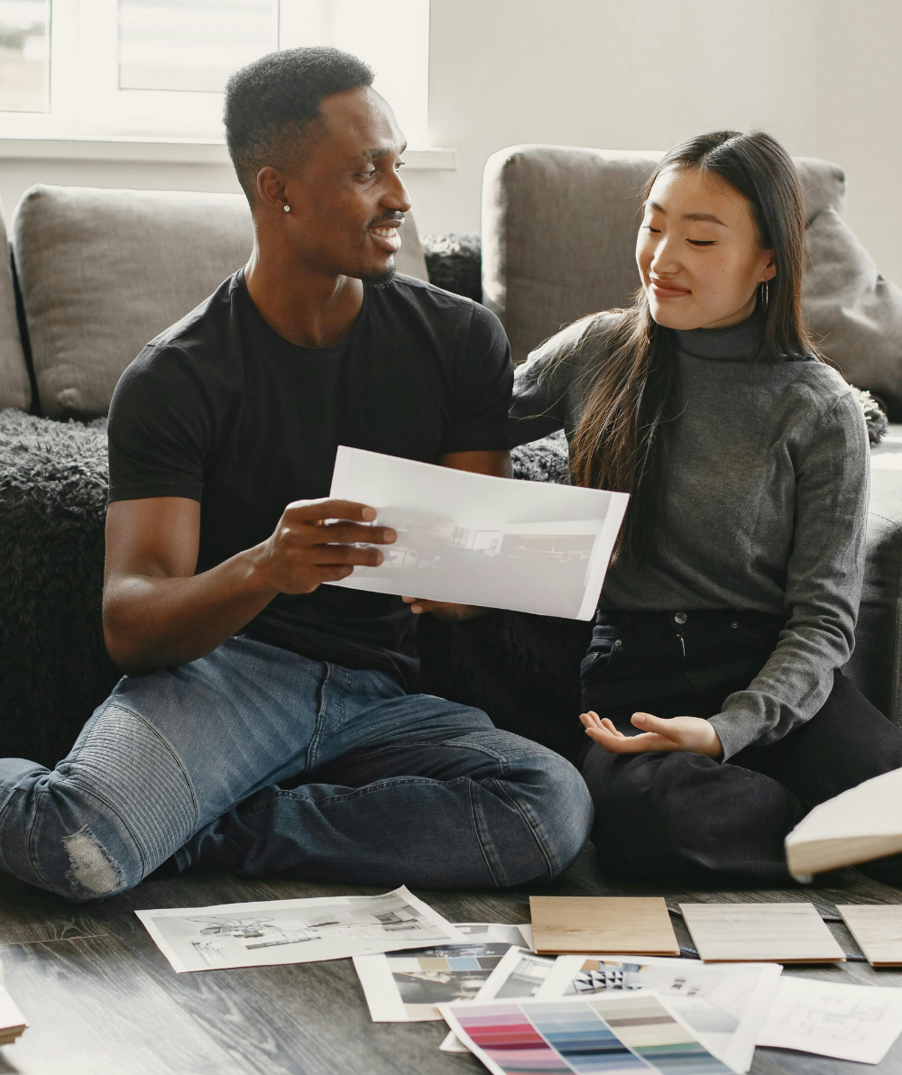 First-time homebuyers in Vancouver planning their new home after mortgage approval in British Columbia