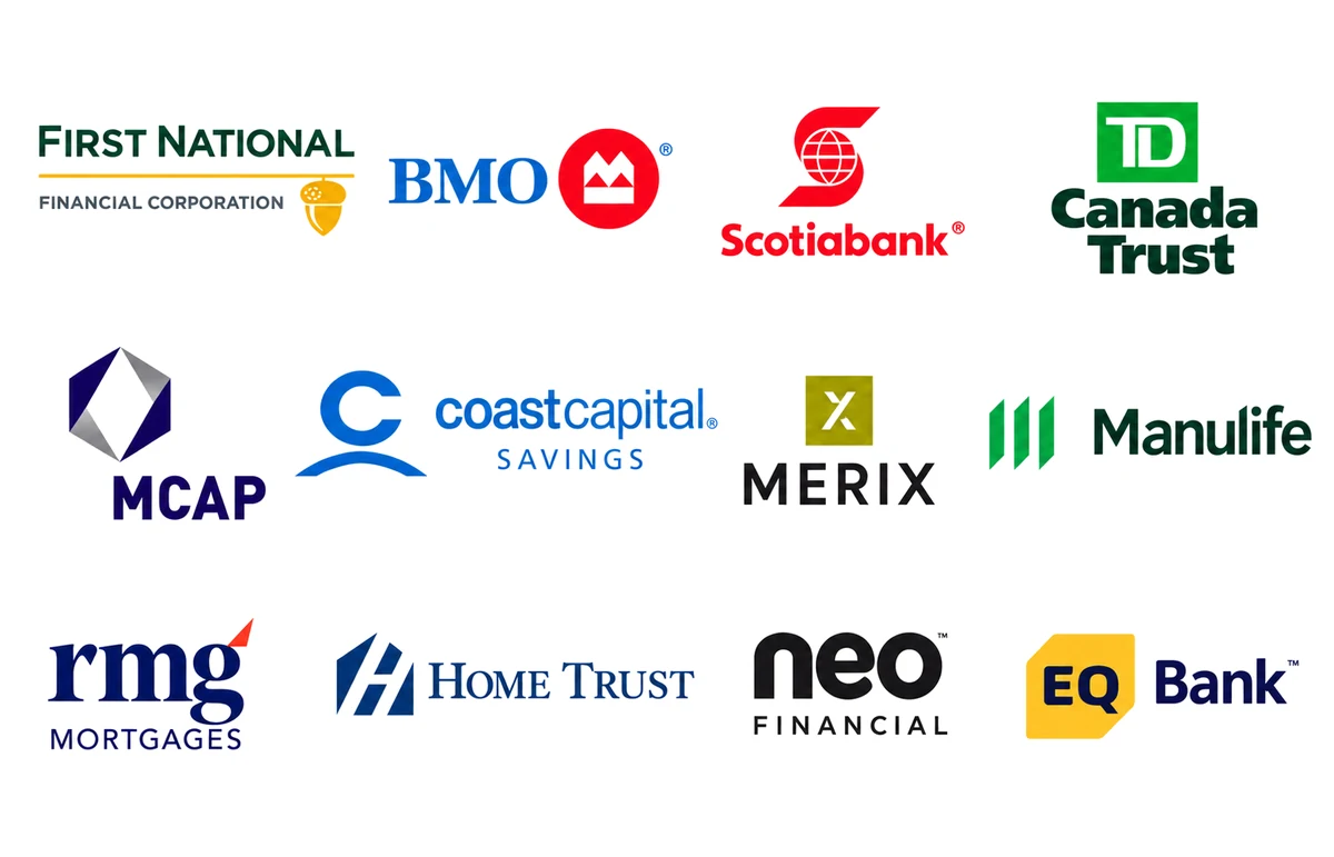 Mortgage lender partners available through a Vancouver mortgage broker